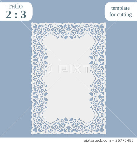 Greeting card with openwork border 26775495