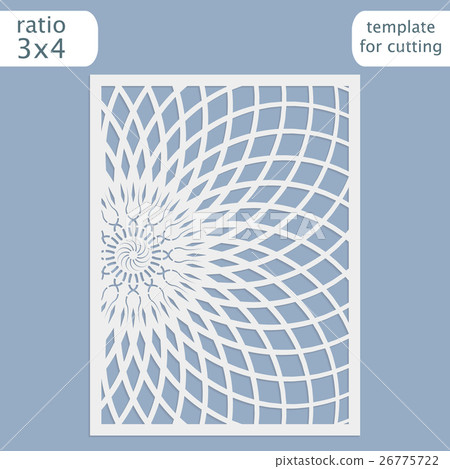 Laser cut wedding invitation card template 26775722