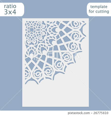 Laser cut wedding invitation card template Laser cut wedding invitation card template 26775810