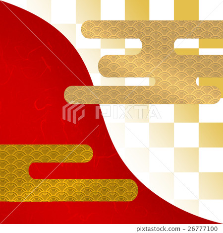 Checkered pattern Japanese pattern Japanese style New Year's card material New Year Japanese background 26777100