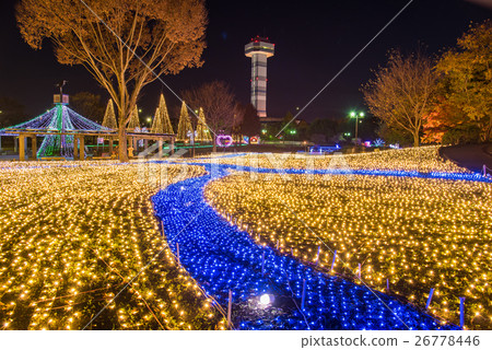 Kiso Mikawa Park Dusk and Illuminations Winter light story 26778446