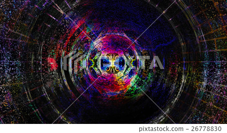 abstract circle structure on black background 26778830