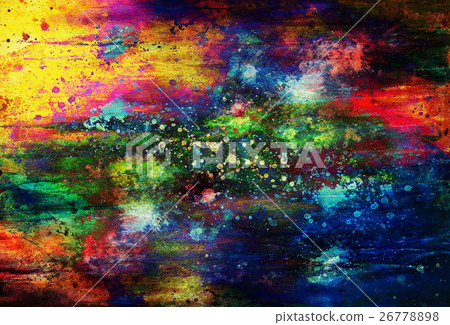 abstract painting with blurry and stained 26778898