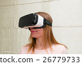 Girl in a virtual reality. 26779733
