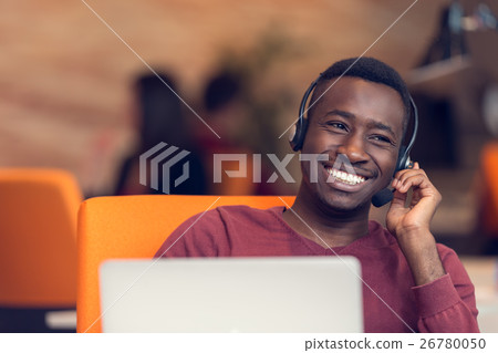 Customer Service agent in an startup office with 26780050