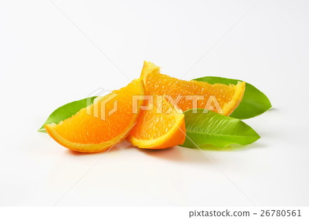 Fresh orange wedges 26780561