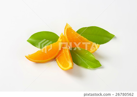 Fresh orange wedges 26780562