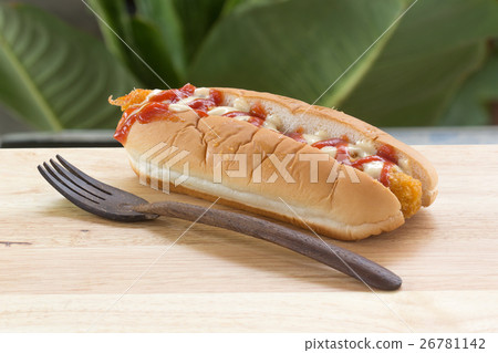 hot dog with ketchup hot dog with ketchup 26781142