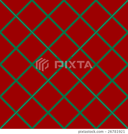 Green Grid Red Chess Board Diamond Background 26781921