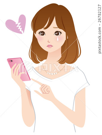 Young woman looking at a smartphone Young woman looking at a smartphone 26782127