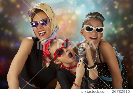 Poses With Vintage Microphone Poses With Vintage Microphone 26782910