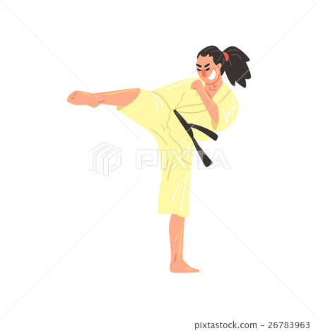 Karate Professional Fighter In Kimono With Black Karate Professional Fighter In Kimono With Black 26783963