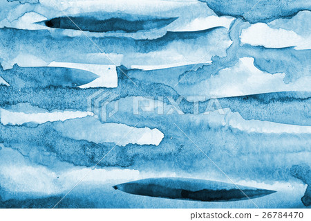 Abstract blue watercolor on paper texture Abstract blue watercolor on paper texture 26784470