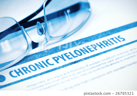 Chronic Pyelonephritis. Medicine. 3D Illustration. 26785321