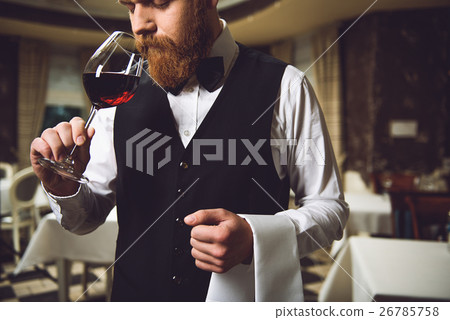Man inhaling race of wine Man inhaling race of wine 26785758