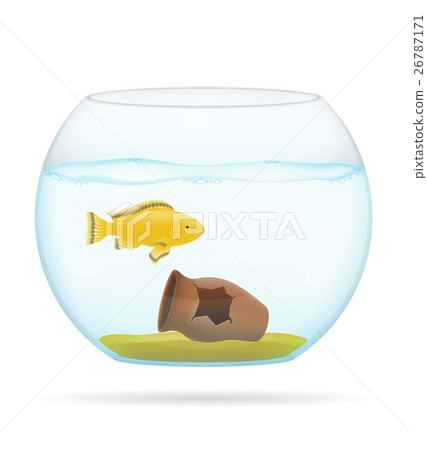 fish in a transparent aquarium vector illustration fish in a transparent aquarium vector illustration 26787171