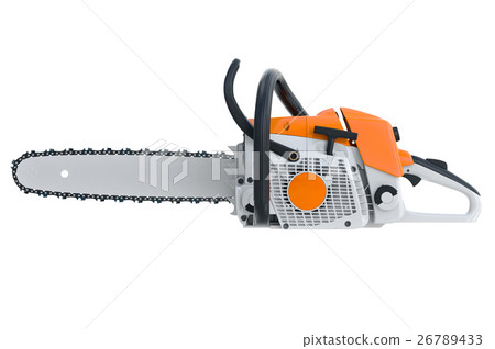 Chainsaw gasoline metal, side view 26789433