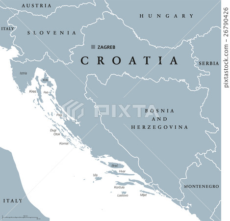 Croatia political map 26790426