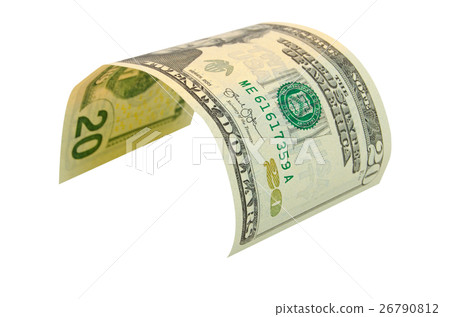 Twenty dollars isolated. 26790812