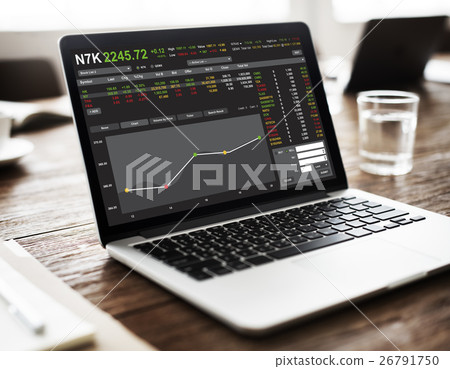 Stock Exchange Trading Forex Finance Graphic Concept 26791750