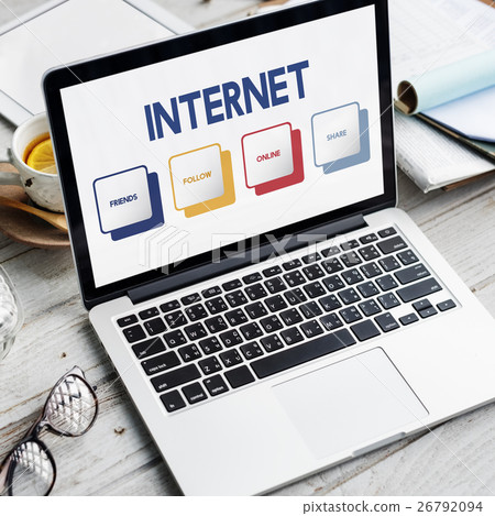 Social Media Box Buttons Concept 26792094