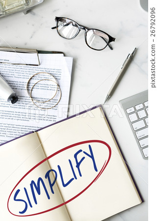 Simplify Simpleness Easy Facilitate Clarify Concept 26792096
