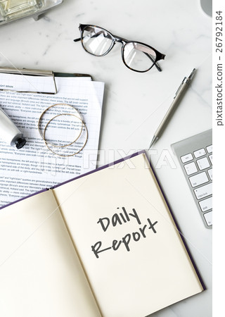 Financial Daily Report Business Strategy Minutes Concept 26792184