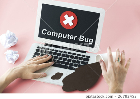 Unsecured Unavailable Spyware Crash Denied Concept 26792452