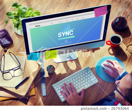 Data Storage Sync Technology Concept Data Storage Sync Technology Concept 26793064