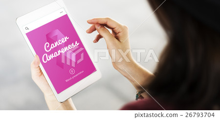 Pink Ribbon Cancer Presentation Concept 26793704