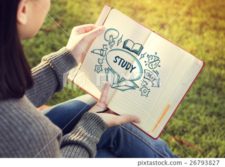 School Learning Outside Box Book Sketch Concept 26793827