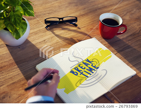 Relax Coffee Break Time Graphic Concept 26793869