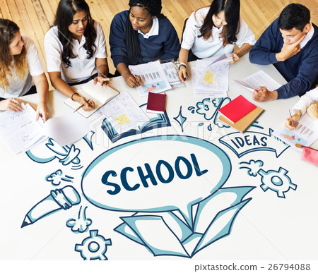 School Learning Outside Box Book Sketch Concept School Learning Outside Box Book Sketch Concept 26794088