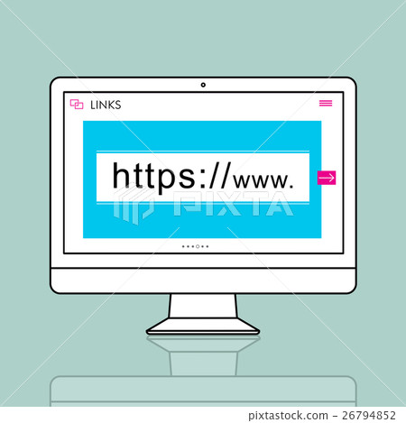 HTTP WWW Website Links Search Box Graphic Concept 26794852