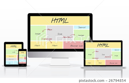 HTML Website Content Web Design Concept 26794854