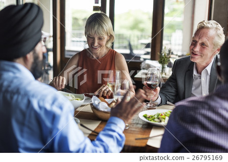 Business People Dining Together Concept Business People Dining Together Concept 26795169