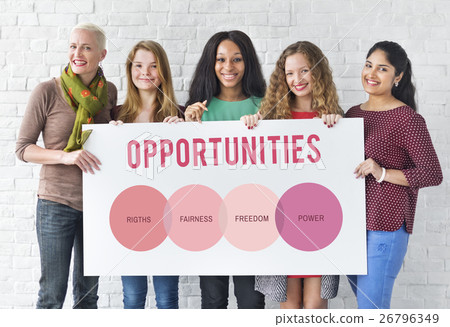 Women Rights Human Gender Equal Opportunity Concept Women Rights Human Gender Equal Opportunity Concept 26796349