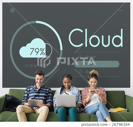 Cloud Storage Modern Technology Concept 26796364