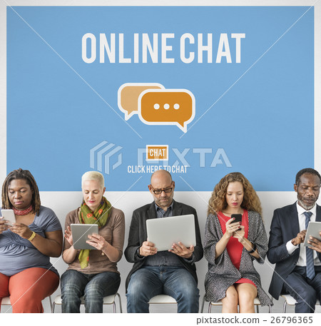 Online Chat Communication Connection Concept Online Chat Communication Connection Concept 26796365