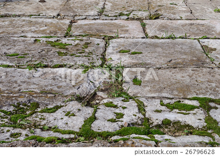 Background of old gray concrete slabs Background of old gray concrete slabs 26796628