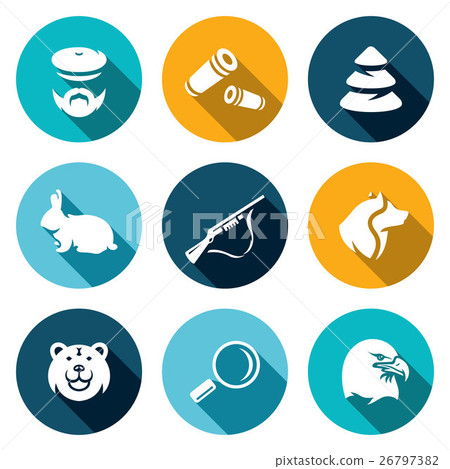 Vector Set of Hunting Icons. Vector Set of Hunting Icons. 26797382