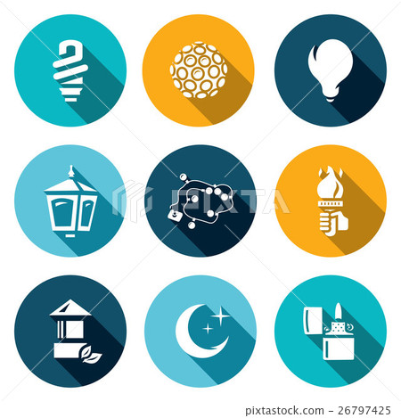 Vector Set of Lighting Icons. Vector Set of Lighting Icons. 26797425