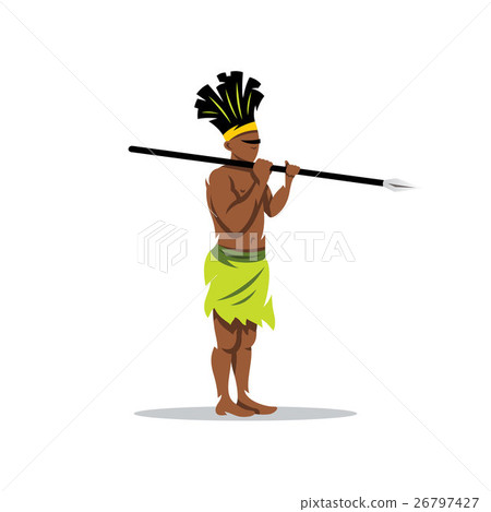 Vector African aborigine Cartoon Illustration. Vector African aborigine Cartoon Illustration. 26797427