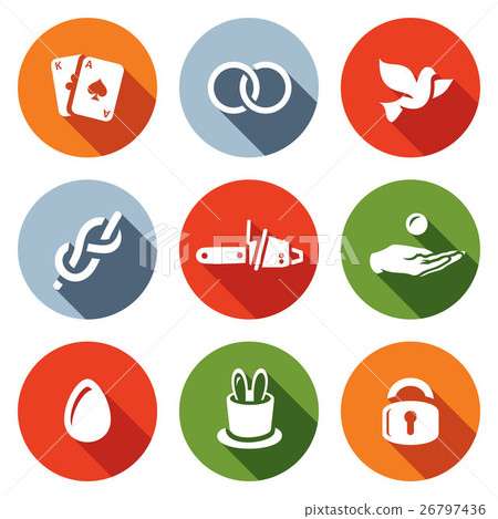 Vector Set of Magic and Illusion Icons.  26797436