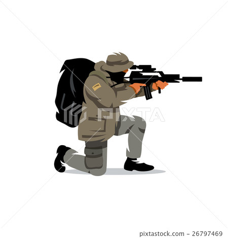 Vector Tactical shooting warrior Vector Tactical shooting warrior 26797469