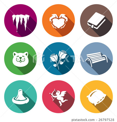 Vector Set of Spring Dating Icons.  26797528