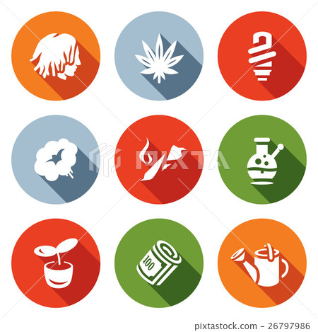 Vector Set of Rastaman Icons.  26797986