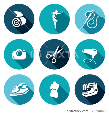 Vector Set of Sewing Studio Icons. Vector Set of Sewing Studio Icons. 26798023