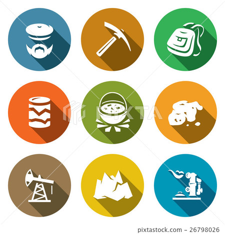 Vector Set of Geology Icons. Vector Set of Geology Icons. 26798026