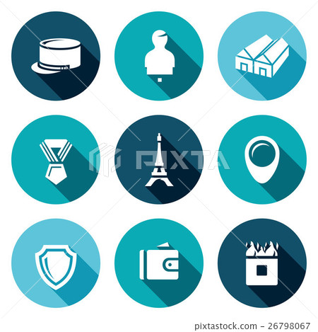 Vector Set of French Legion Icons.  26798067